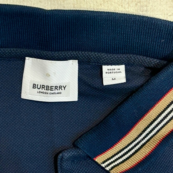 Burberry Logo Stripe Collar Polo Shirt 🔥 - Picture 4 of 6